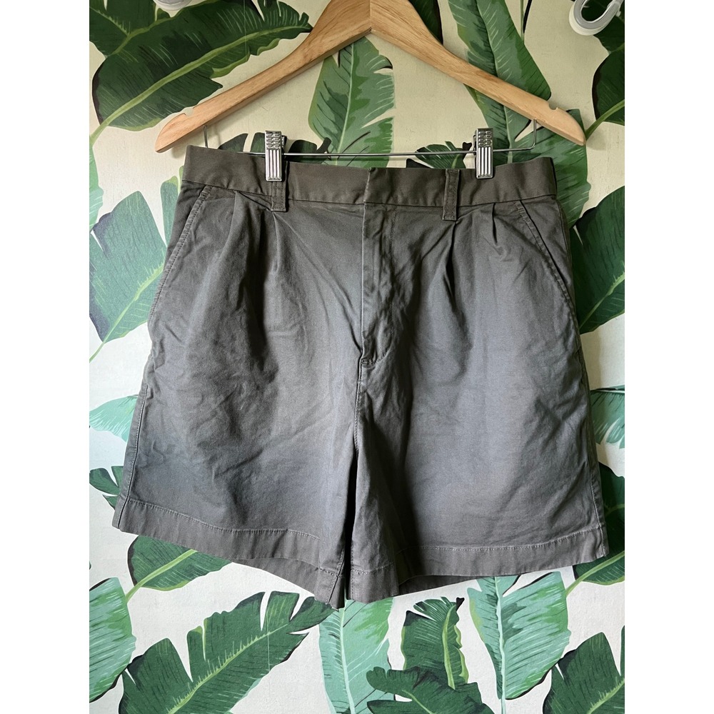 Gap Pleated Chino Shorts Women 8 Olive Green NWOT